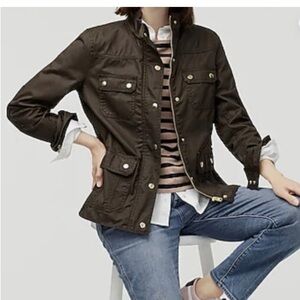 J Crew Military Jacket Dark Grey Women’s Small Utility Jacket Casual Layering